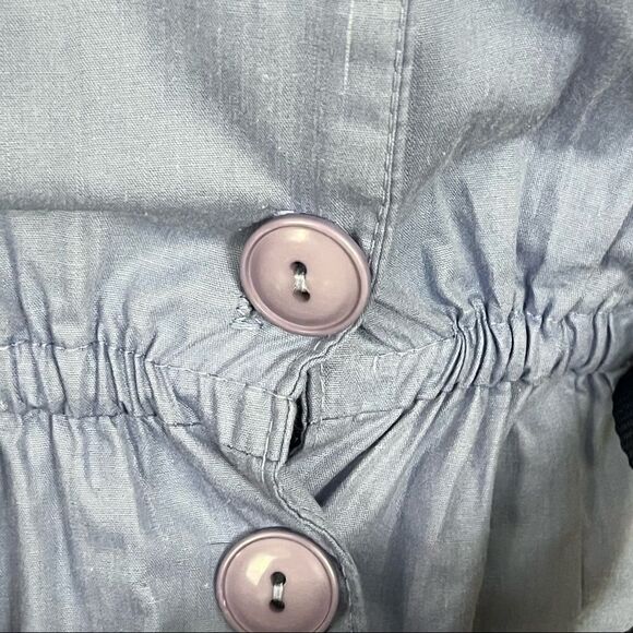 Vintage 90’s Byer Too! Blue Button Down Cotton Blend Jumpsuit S - Picture 5 of 9